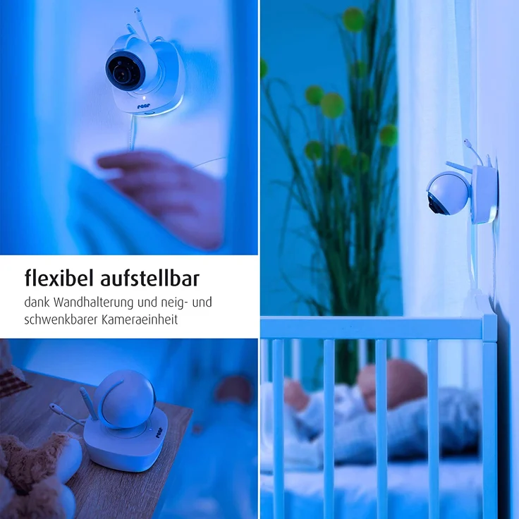 Reer 'BabyCam XL', 330° Video, Babyphone, 4,3 TFT Monitor, Nachtlicht, Wiegenlied – Bild 7
