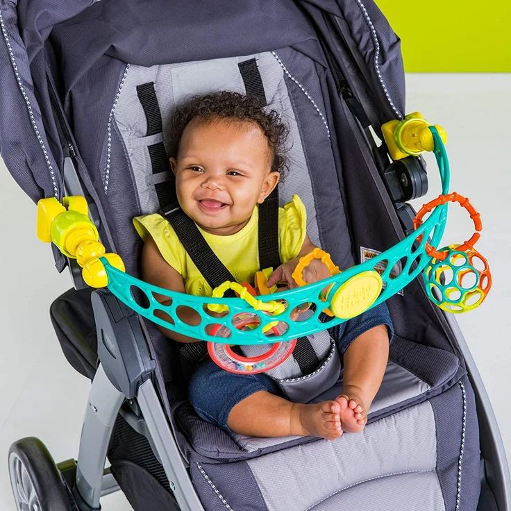Bright Starts, Oball, Spielbogen für den Kinderwagen aus flexiblem, festem Oball-Material für einfaches Greifen – Bild 3