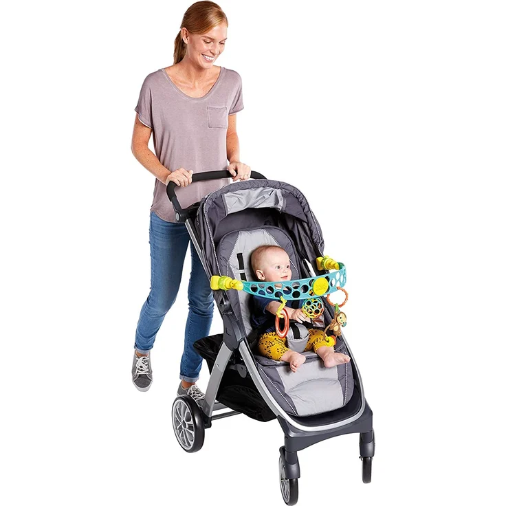 Bright Starts, Oball, Spielbogen für den Kinderwagen aus flexiblem, festem Oball-Material für einfaches Greifen – Bild 8
