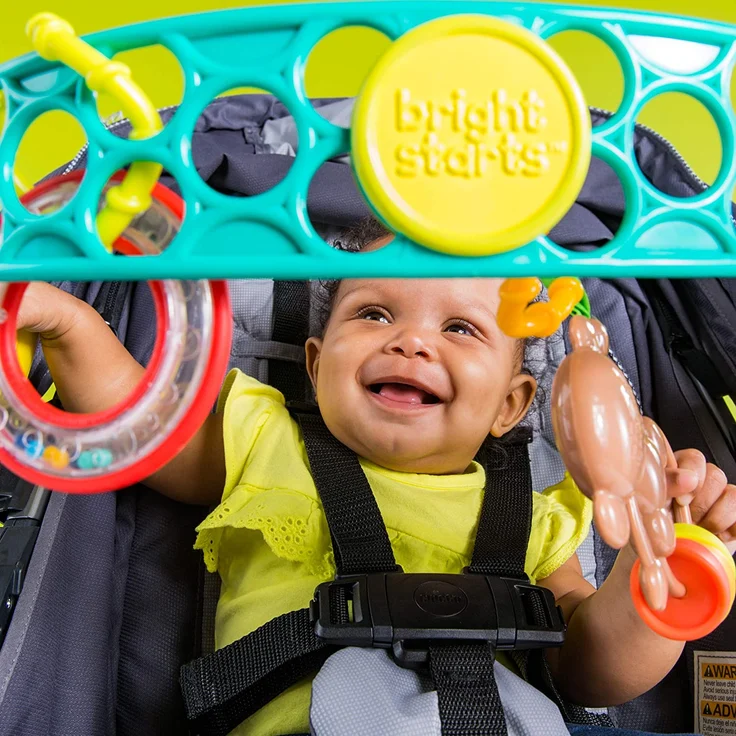 Bright Starts, Oball, Spielbogen für den Kinderwagen aus flexiblem, festem Oball-Material für einfaches Greifen – Bild 7