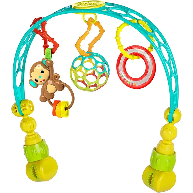 Bright Starts, Oball, Spielbogen für den Kinderwagen aus flexiblem, festem Oball-Material für einfaches Greifen