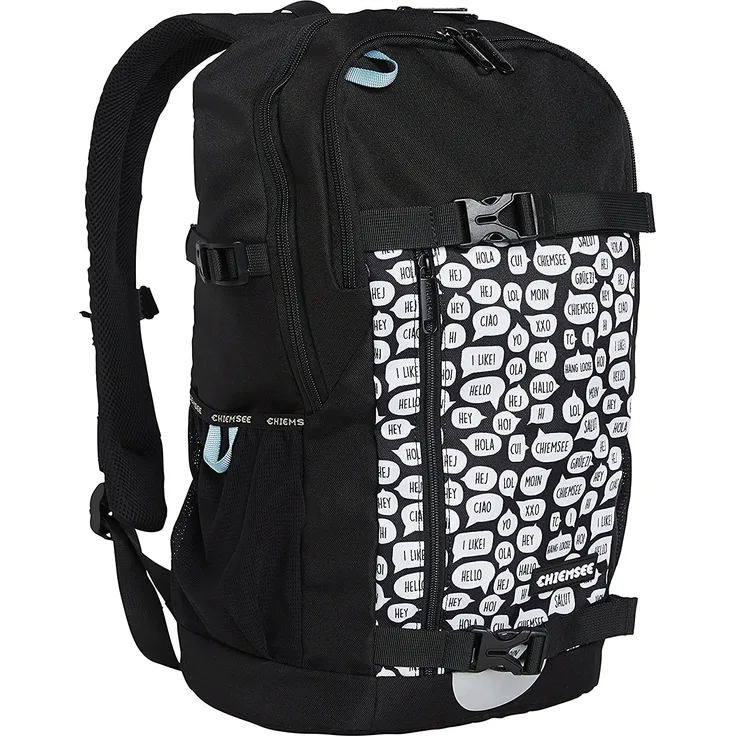 Chiemsee Schulrucksack 2 School - Motiv: Schwarz,Weiß, 47 cm, 22 Liter, 0,61 kg - Farbe: schwarz,weiß