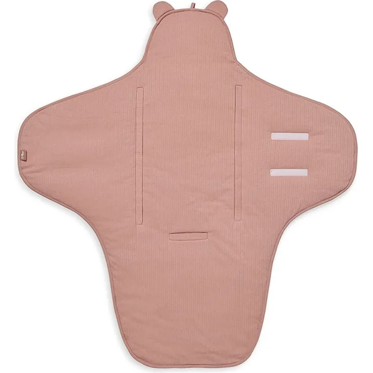 Jollein Basic Stripe Wickeldecke Rosewood - Rosa