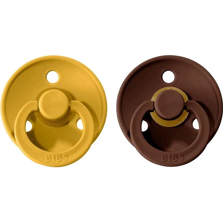 Bibs BIBS 2-PACK MUSTARD & MOCHA S Hevea rubber soother – Bild 2