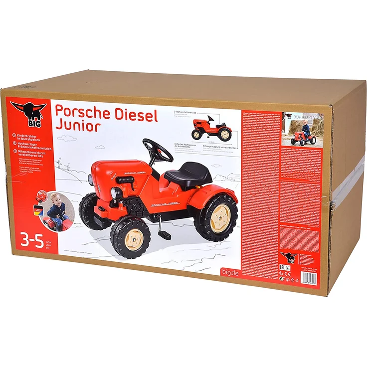BIG 800056560 'Porsche Diesel Junior', Kindertrettraktoren, mit verstellbaren Sitz, ab 3 Jahren – Bild 3