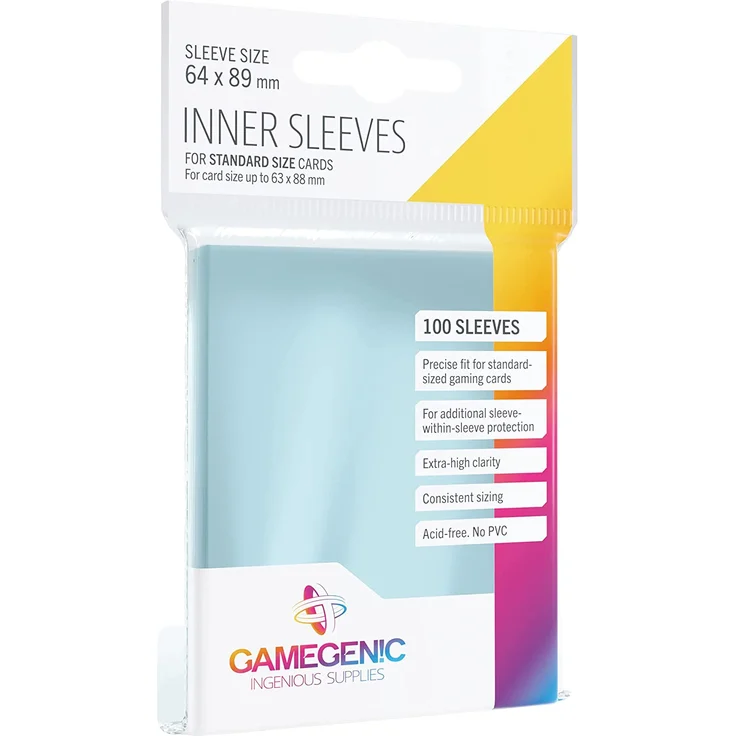 Gamegenic - Inner Sleeves - Clear (100 Sleeves) – Bild 1