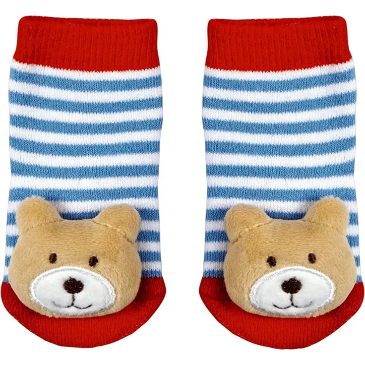Die Spiegelburg - Rasselsöckchen Bärchen BabyGlück, one size (2-12 Monate)