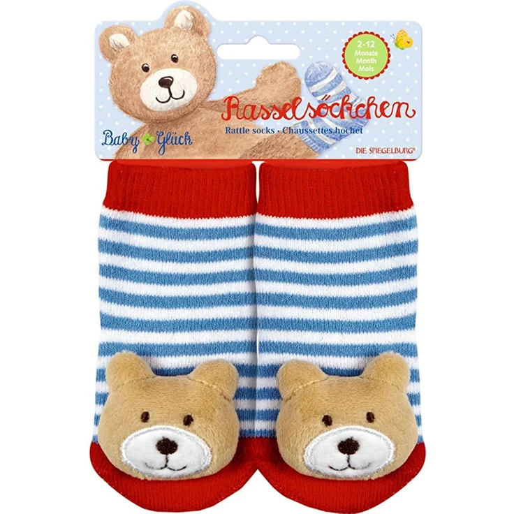 Die Spiegelburg - Rasselsöckchen Bärchen BabyGlück, one size (2-12 Monate) – Bild 2
