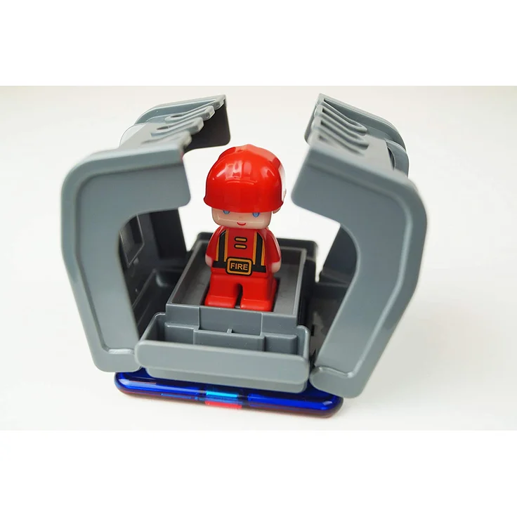 MAGFORMERS 717001 Polizei und Feuerwehr Figuren Police and Rescue Set, Multicolor – Bild 12