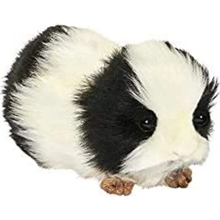 Plüschtier Cobaye, Schwarz/Weiß, 20 cm