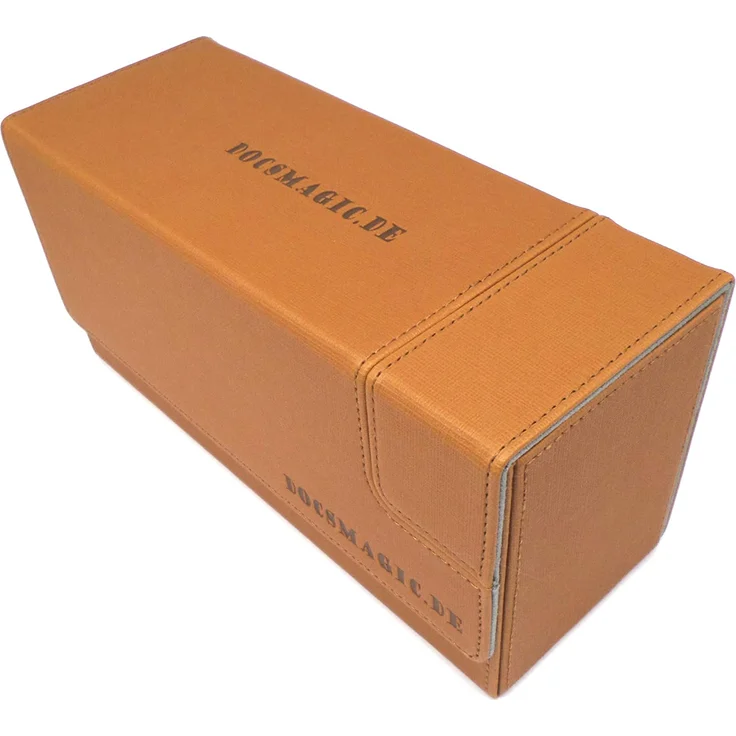 docsmagic. de Premium Magnetic Tray Long Box Gold Small - Card Deck Storage - Kartenbox Aufbewahrung Transport Gold – Bild 1