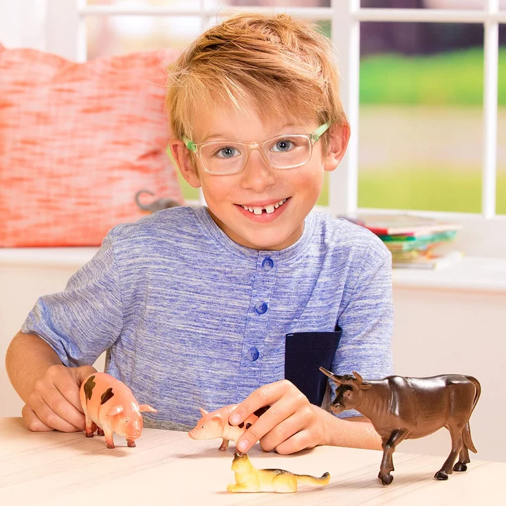 Terra 60-teilig Tierfiguren Sammlung Bauernhoftiere Spielzeug Set – Kühe, Schweine, Hühner, Pferde, Hunde, Katzen und mehr – Spielzeug ab 3 Jahren – Bild 3