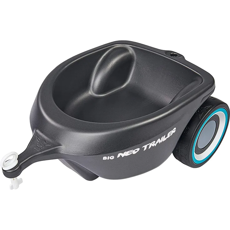 BIG-Bobby-Car Neo Trailer Anthrazit - Bobby-Car Anhänger für drinnen und draußen, für das BIG-Bobby-Car, Ladevolumen: 3 Liter, für Kinder ab 1 Jahr
