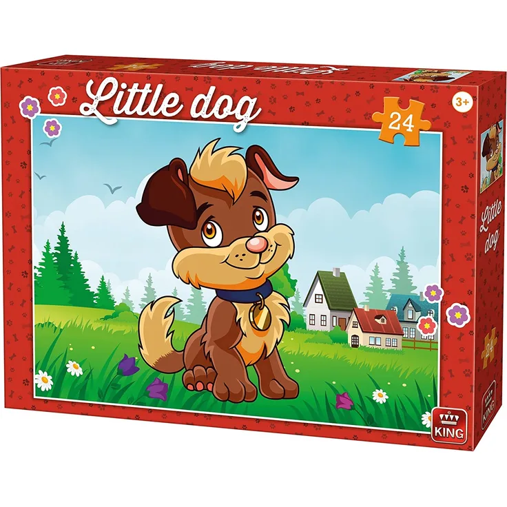 King KNG05798 Little Dog in The Garden Children Jigsaw (24-Piece) Puzzle, verschieden