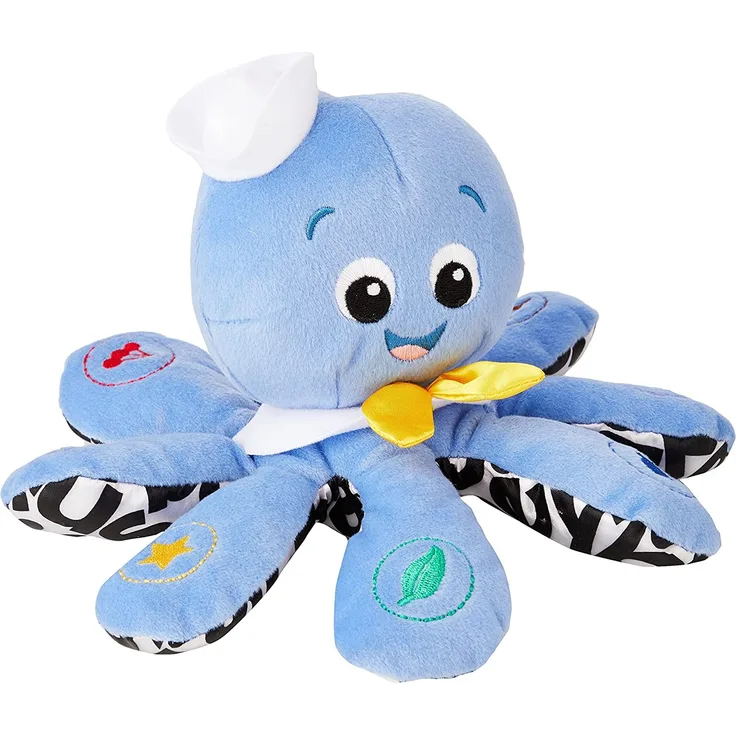 Baby Einstein, Octopus Musikspielzeug aus Plüsch, spielt Melodien und spricht Farben in verschiedenen Sprachen