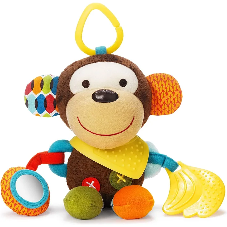 Skip Hop Bandana Buddies Aktivitätsspielzeug, Plüschtier für Babys und Kinder, mehrfarbig, Affe