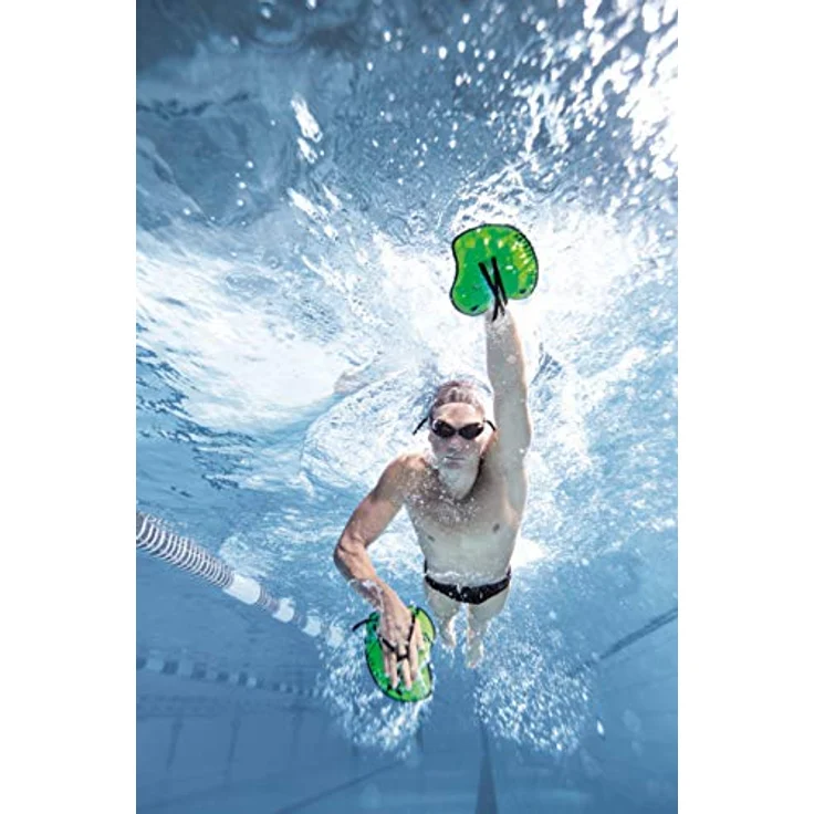 arena Unisex Schwimm Wettkampf Trainingshilfe Hand Paddle Vortex (Ergonomisch, Für Kraft- und Techniktraining), Silver-Black (15), M – Bild 3
