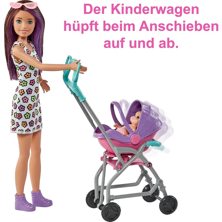 Mattel Barbie „Skipper Babysitters Inc. ” Puppe mit Kinderwagen, Baby & Zubehör – Bild 3