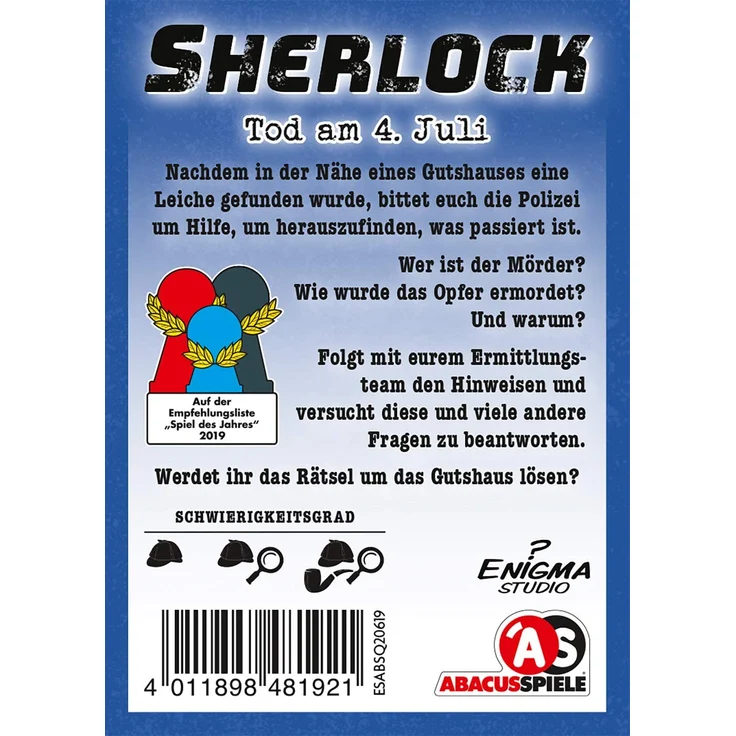 ABACUSSPIELE - Sherlock - Tod am 4. Juli – Bild 2