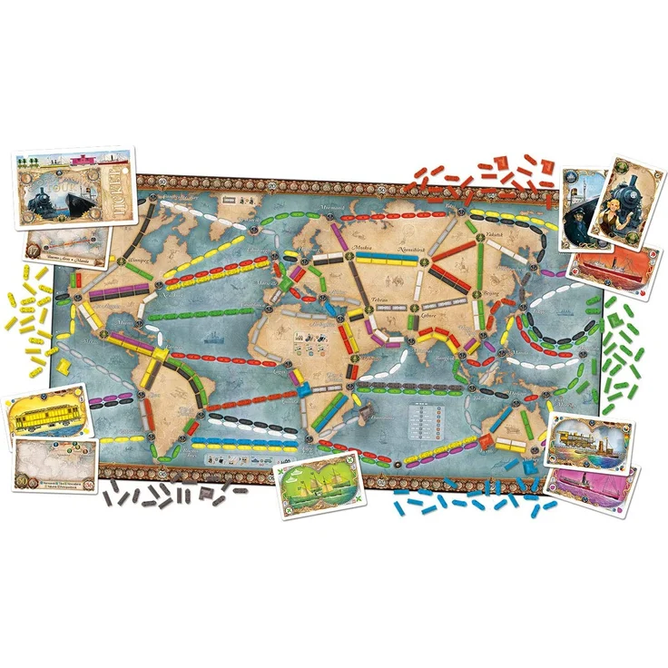 Asmodee Zug um Zug Weltreise, Familienspiel, Brettspiel, Deutsch – Bild 4