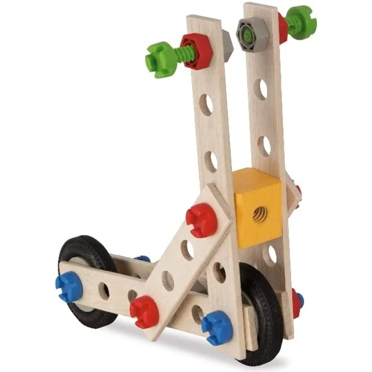 Eichhorn 100039027 - Constructor große Lok, 100-tlg., Holz-Konstruktions-Set, 4 verschiedene Modellvarianten baubar, FSC 100% Zertifiziertes Buchenholz, Made in Germany – Bild 14