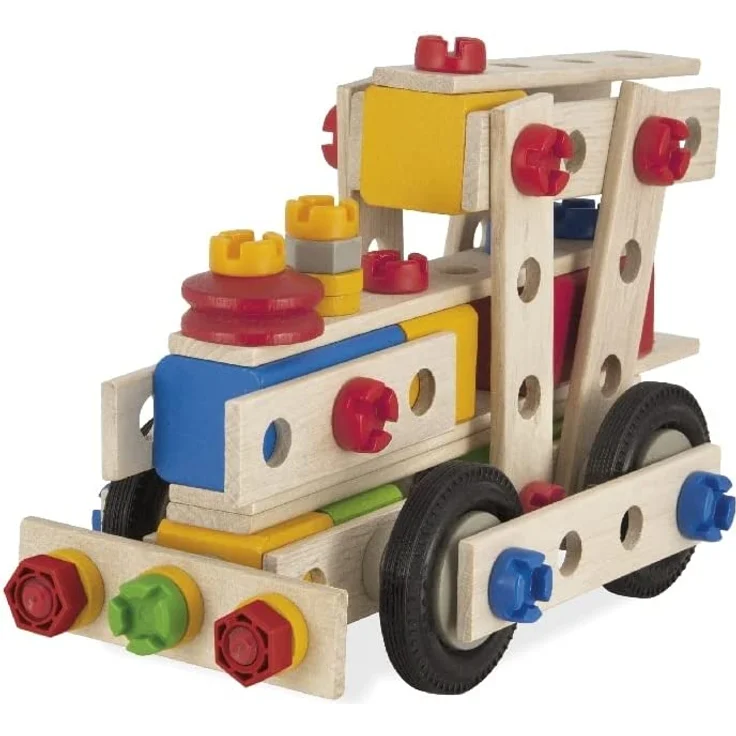 Eichhorn 100039027 - Constructor große Lok, 100-tlg., Holz-Konstruktions-Set, 4 verschiedene Modellvarianten baubar, FSC 100% Zertifiziertes Buchenholz, Made in Germany – Bild 15