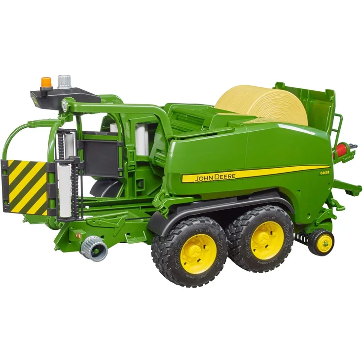 Bruder 02032 'John Deere Rundballen-Presswickelkombination C441R', ab 4 Jahren, inkl. ockerfarbenem und weißem Rundballen - Preisvergleich – Bild 3