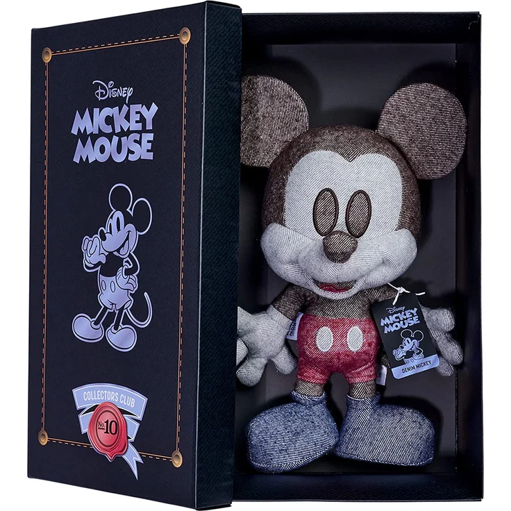 Simba 6315870309 - Disney Denim Mickey Mouse, Oktober Edition, Amazon Exclusiv, 35cm Plüschfigur, Micky Maus, im Geschenkkarton, Limitiert, Sonderedition, Sammlerstück, ab den ersten Lebensmonaten – Bild 1