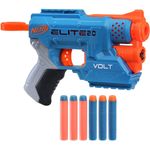 Nerf Elite 2.0 Volt SD-1 Blaster – 6 Nerf Darts, Ziel-Lichtstrahl, 2-Dart Aufbewahrung, 2 Tactical Rail Steckschienen