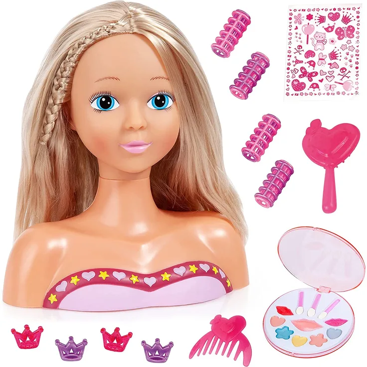 Top Model Frisier- und Schminkkopf 27 cm (Blond)