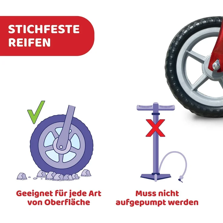 Red Bullit loopfiets 10 Zoll Junior Rot – Bild 6