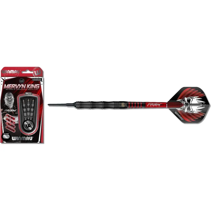Winmau Soft-Dartpfeile MERVYN KING ONYX, 18g, 90% Tungsten