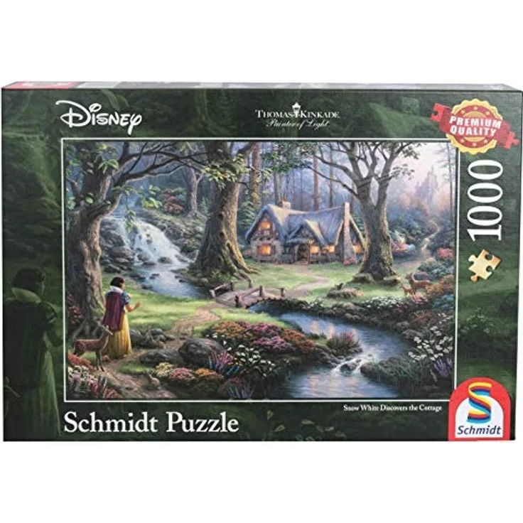 Schmidt Spiele Puzzle 59485 Thomas Kinkade, Disney Schneewittchen, 1.000 Teile Puzzle