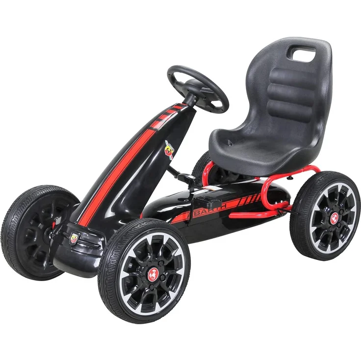 Actionbikes 'ABARTH' Gokart, ab 4 Jahren, EVA Reifen, max. belastbar bis 30 kg, Handbremse, Freilauf, schwarz – Bild 1