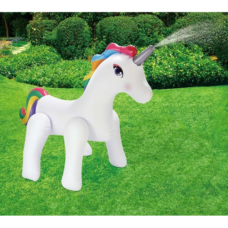 Summer Waves Kinder Wassersprinkler Einhorn | Weiß | 211x127x284 cm – Bild 2
