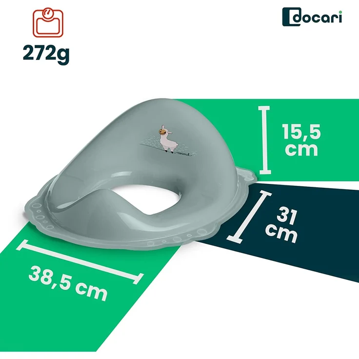 DOCARI Kinder Toilettensitz rutschsicher ergonisch geformt - Universeller WC Aufsatz für Kinder ab 18 Monate Grün - Toilettenaufsatz Toilettenverkleinerer Kindertoilette Potty Training – Bild 6