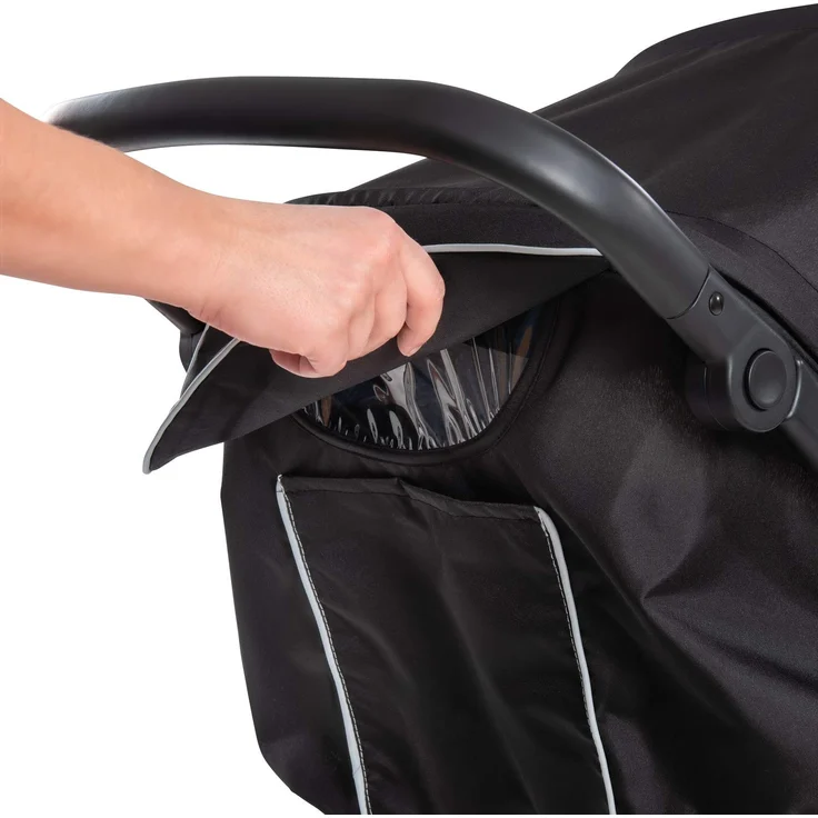 Hauck Buggy Rapid 4 bis 25 kg, Kinderbuggy Klein Zusammenklappbar, mit Liegefunktion, Höhenverstellbar, Großer Korb, Schwarz – Bild 4