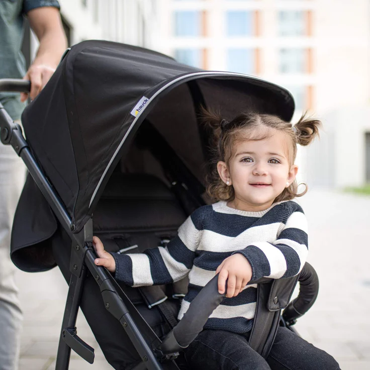 Hauck Buggy Rapid 4 bis 25 kg, Kinderbuggy Klein Zusammenklappbar, mit Liegefunktion, Höhenverstellbar, Großer Korb, Schwarz – Bild 6