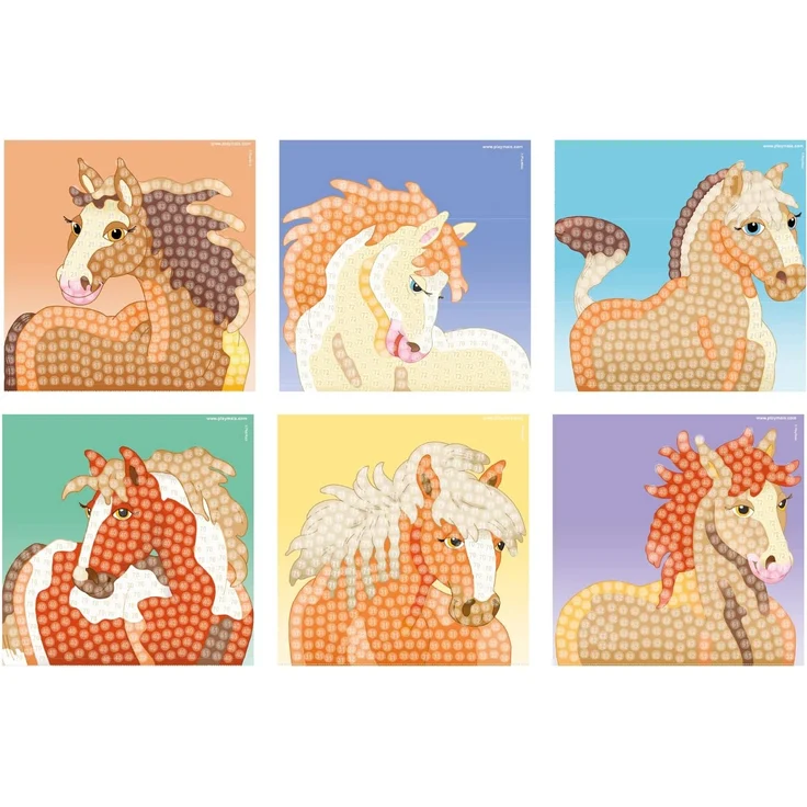 PlayMais TRENDY MOSAIC Horse Kreativ-Set zum Basteln für Mädchen ab 6 Jahren | Über 3.000 Stück & 6 Mosaik Klebebilder mit Pferdemotiven | Fördert Kreativität & Feinmotorik | Natürliches Spielzeug – Bild 5