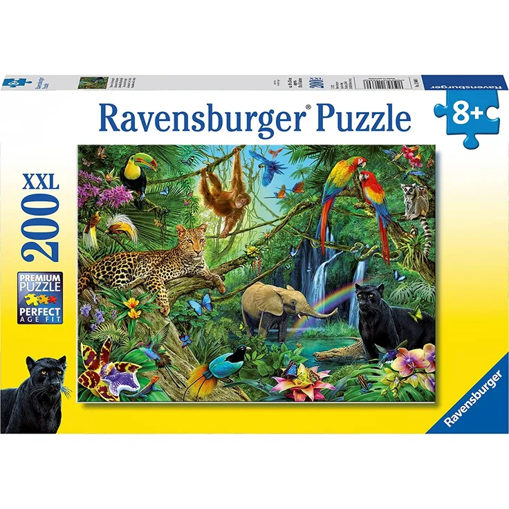 Ravensburger Puzzle Tiere im Dschungel, 200 Teile