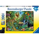 Ravensburger Puzzle Tiere im Dschungel, 200 Teile