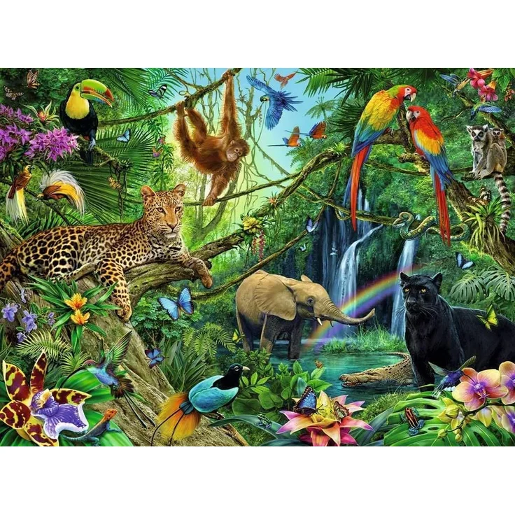 Ravensburger Puzzle Tiere im Dschungel, 200 Teile – Bild 3