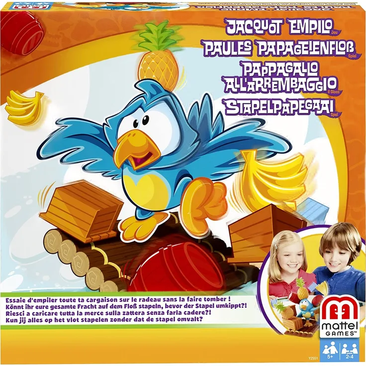 Mattel Y2551 - Paules Papageienfloß, Geschicklichkeitsspiel
