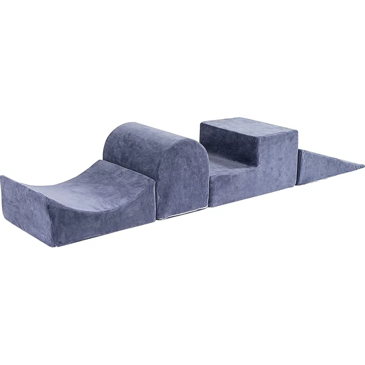 MeowBaby Schaumspielset grau-blau - 4 tlg, 145x45cm