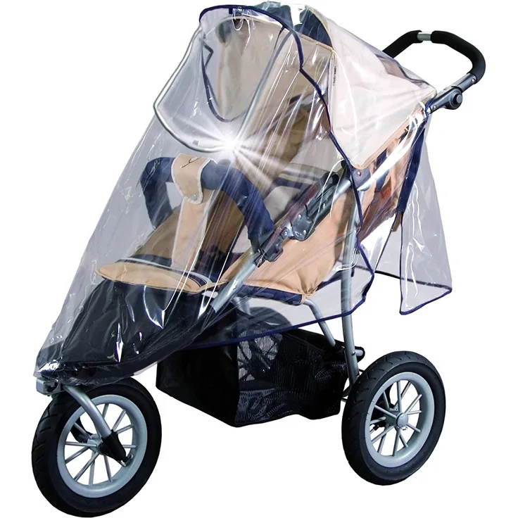 sunnybaby 17083 - Universal Regenverdeck, Regenschutz mit REFLEKTOR für Jogger, Sportwagen, Shopper, Buggy mit Dach, Kinderwagen | Kontaktfenster für optimale Luftzirkulation | PREMIUM QUALITÄT