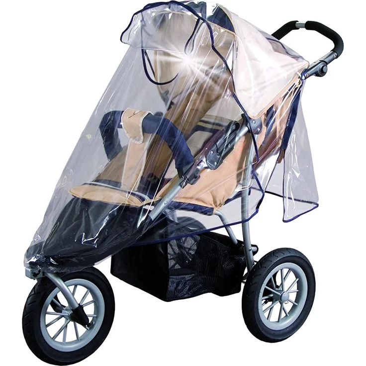 sunnybaby 17083 - Universal Regenverdeck, Regenschutz mit REFLEKTOR für Jogger, Sportwagen, Shopper, Buggy mit Dach, Kinderwagen | Kontaktfenster für optimale Luftzirkulation | PREMIUM QUALITÄT – Bild 2