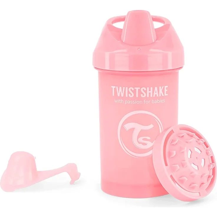 Vital Innovations 78273 Trinkbecher Twistshake Crawler Cup, 300 ml, rosa