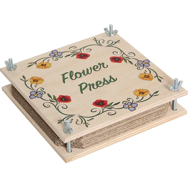 Bartl 111976 Blumenpresse aus Holz 19 cm x 19 cm bunt Top Qualität - Flower Press - Made in Germany.