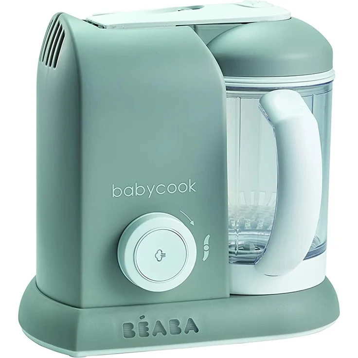Béaba – Babycook Solo – 4-in-1 Babynahrungszubereiter – Mixen, Aufwärmen und Dampfgaren– Schnelles Dampfgaren – Hausmannskost für Babys und Kleinkinder – Abwechslungsreiche Ernährung für Ihr Baby–grau – Bild 1