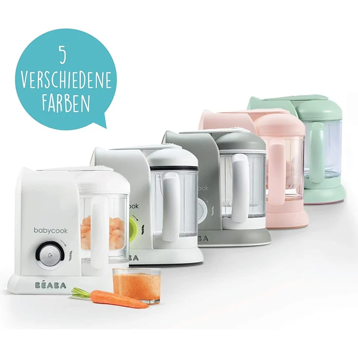 Béaba – Babycook Solo – 4-in-1 Babynahrungszubereiter – Mixen, Aufwärmen und Dampfgaren– Schnelles Dampfgaren – Hausmannskost für Babys und Kleinkinder – Abwechslungsreiche Ernährung für Ihr Baby–grau – Bild 6